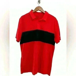 **Final Sale” Nike Dri Fit Men’s Orange & Black Golf Polo